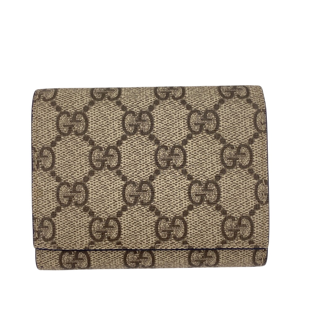 GUCCI Tri-fold wallet 769225 PVC, Leather beige GG Supreme GG Details(Unisex) Used