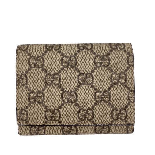 GUCCI Tri-fold wallet 769225 PVC, Leather beige GG Supreme GG Details(Unisex) Used