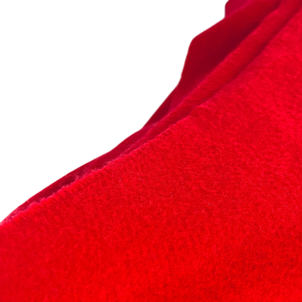 HERMES Scarf cashmere Red logo Women(Unisex) Used