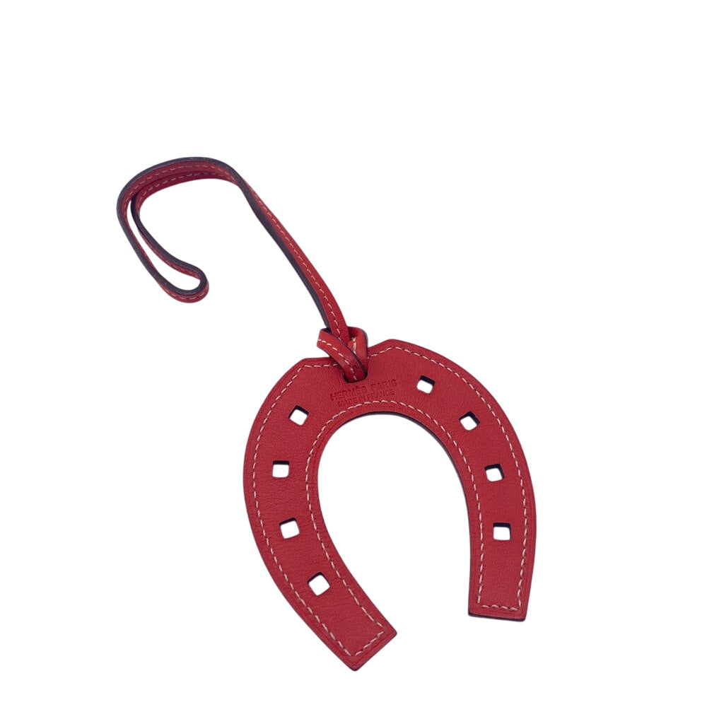 HERMES charm leather Red Paddock schbar