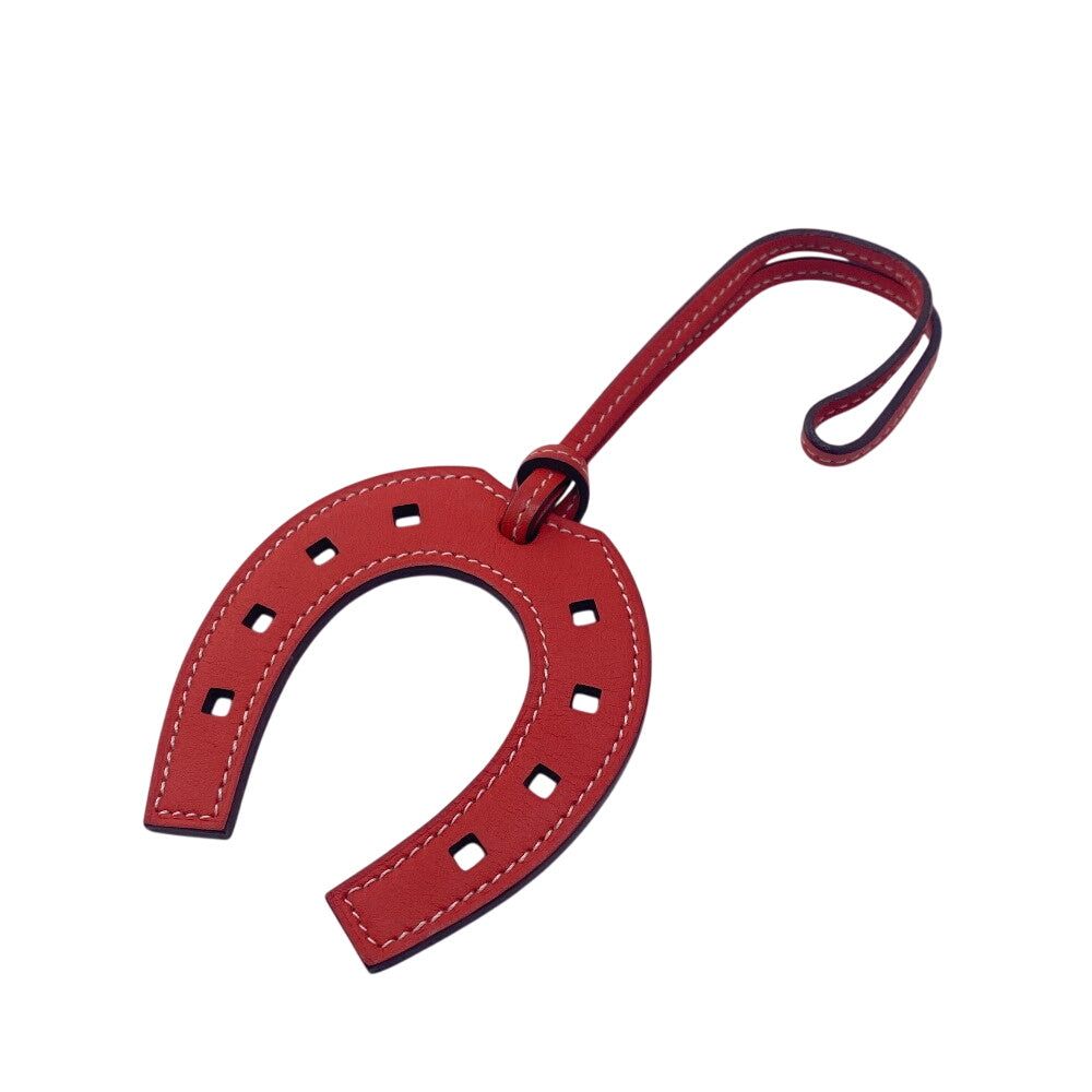 HERMES charm leather Red Paddock schbar