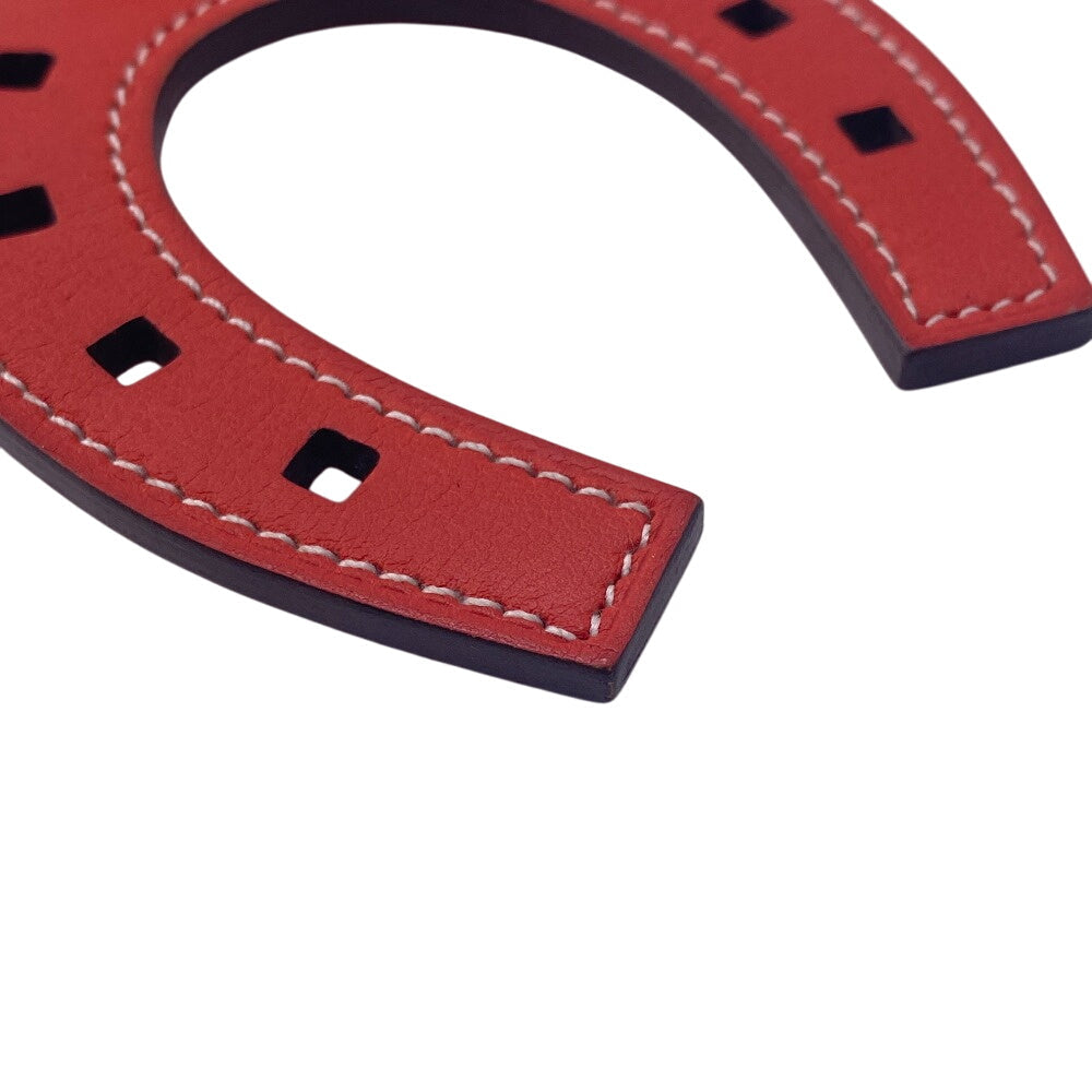 HERMES charm leather Red Paddock schbar