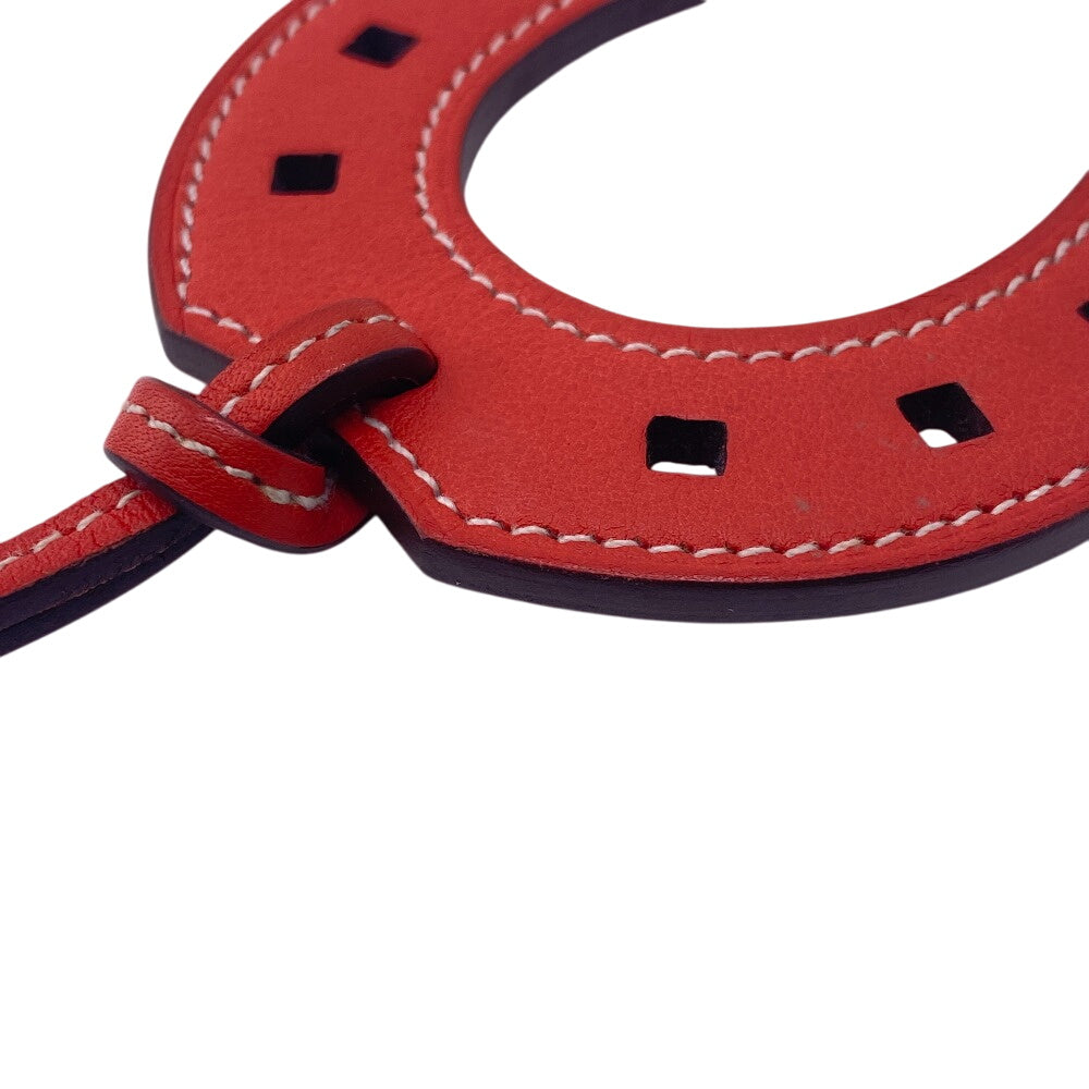 HERMES charm leather Red Paddock schbar