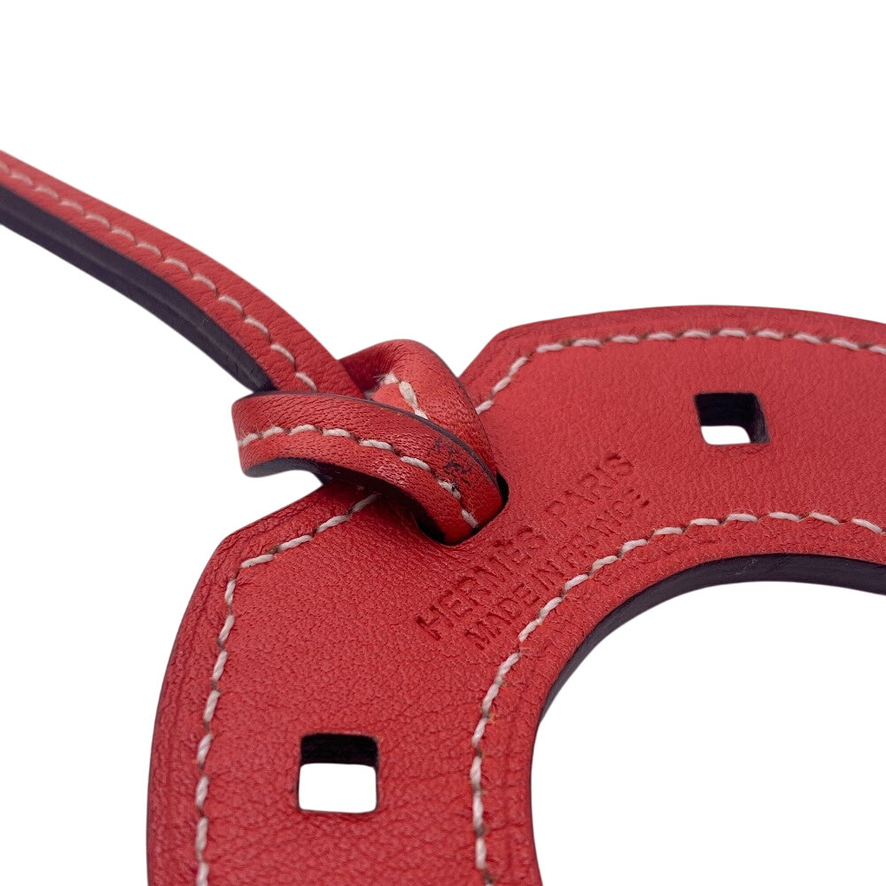 HERMES charm leather Red Paddock schbar