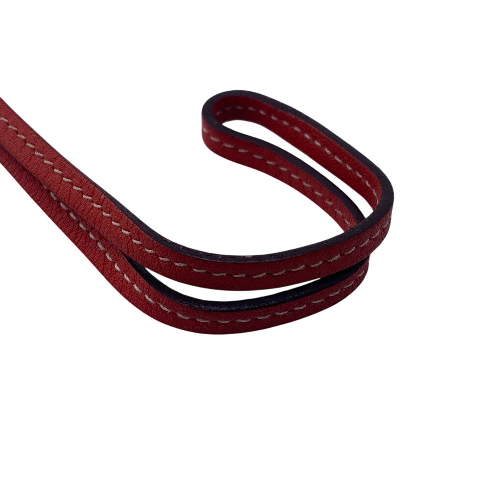 HERMES charm leather Red Paddock schbar