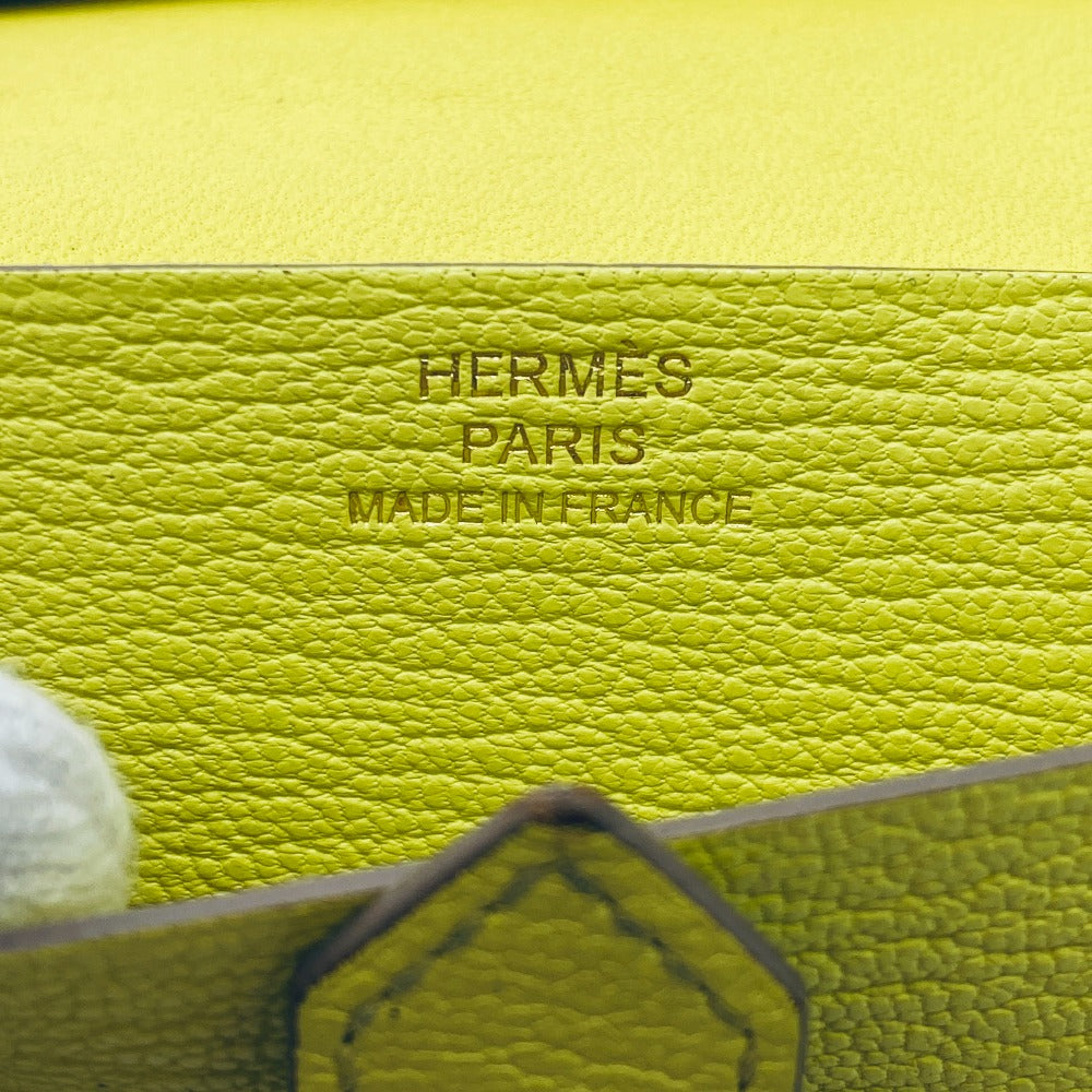 HERMES Card Case Chevre Misol yellow Baan Women(Unisex) Used
