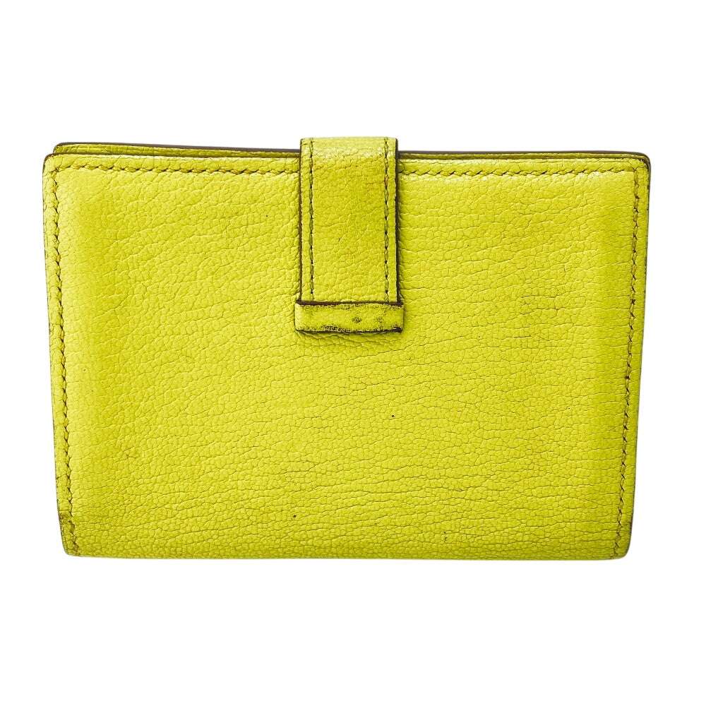 HERMES Card Case Chevre Misol yellow Baan Women(Unisex) Used