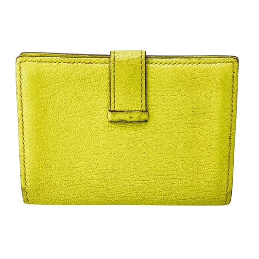 HERMES Card Case Chevre Misol yellow Baan Women(Unisex) Used