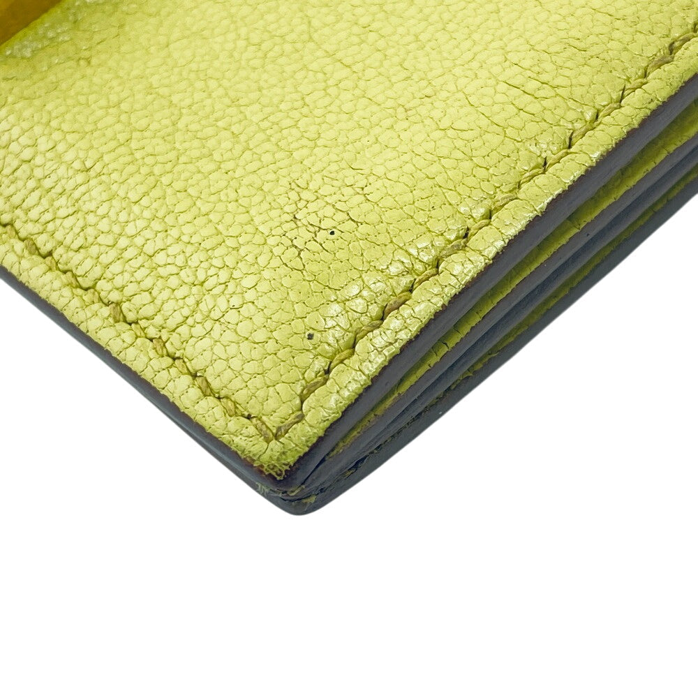 HERMES Card Case Chevre Misol yellow Baan Women(Unisex) Used
