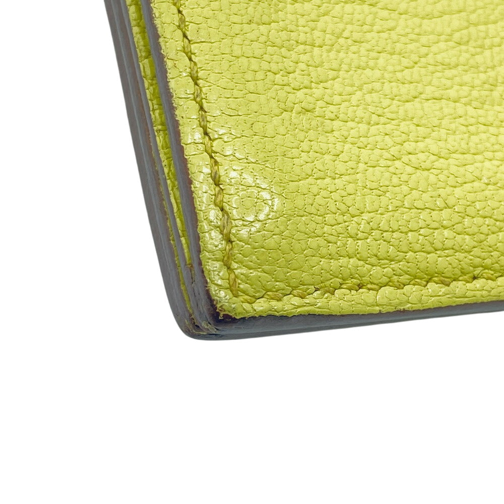 HERMES Card Case Chevre Misol yellow Baan Women(Unisex) Used