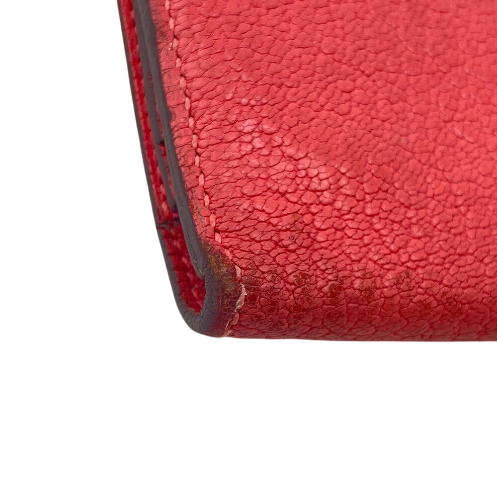 HERMES Long Wallet Purse Chevre Misol pink Beansufla Women Used