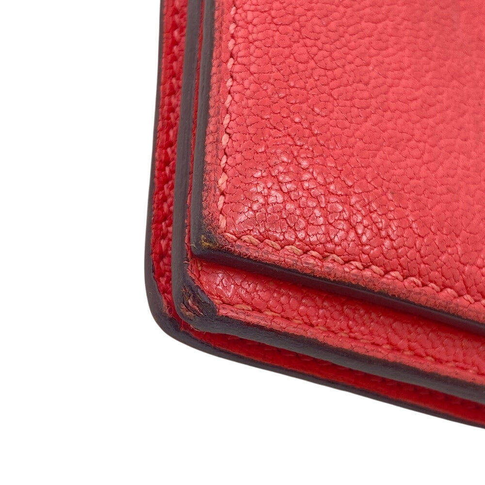 HERMES Long Wallet Purse Chevre Misol pink Beansufla Women Used