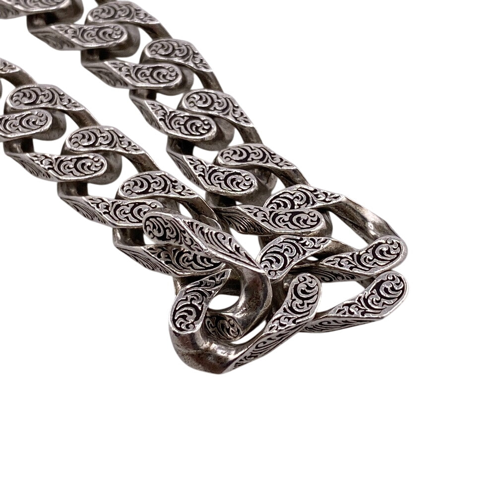 GUCCI bracelet Silver925 Silver Arabesque Interlocking G mens Used