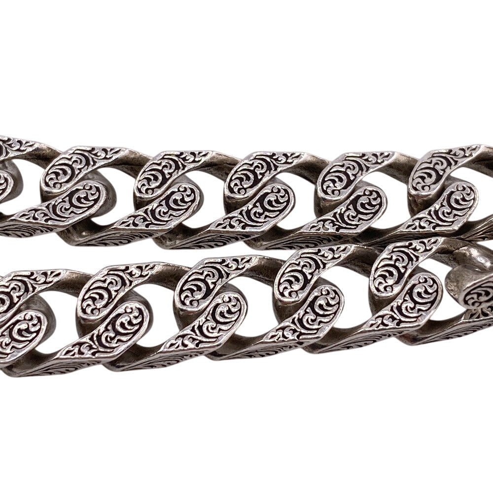 GUCCI bracelet Silver925 Silver Arabesque Interlocking G mens Used