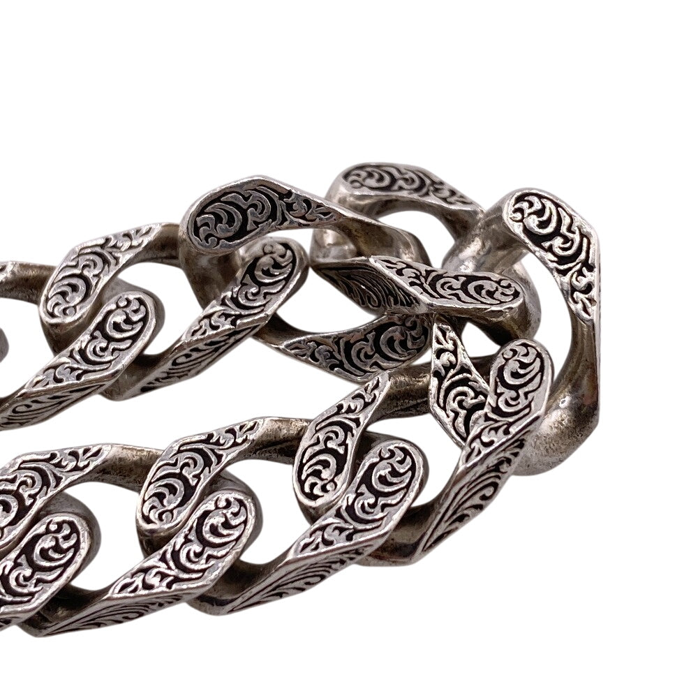 GUCCI bracelet Silver925 Silver Arabesque Interlocking G mens Used