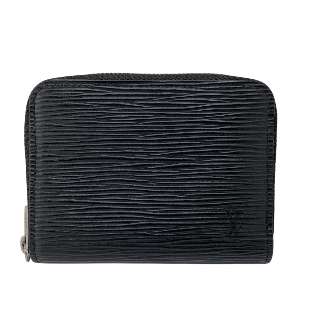 LOUIS VUITTON Coin case M60152 leather black 1 Epi Zip around purse mens(Unisex) Used