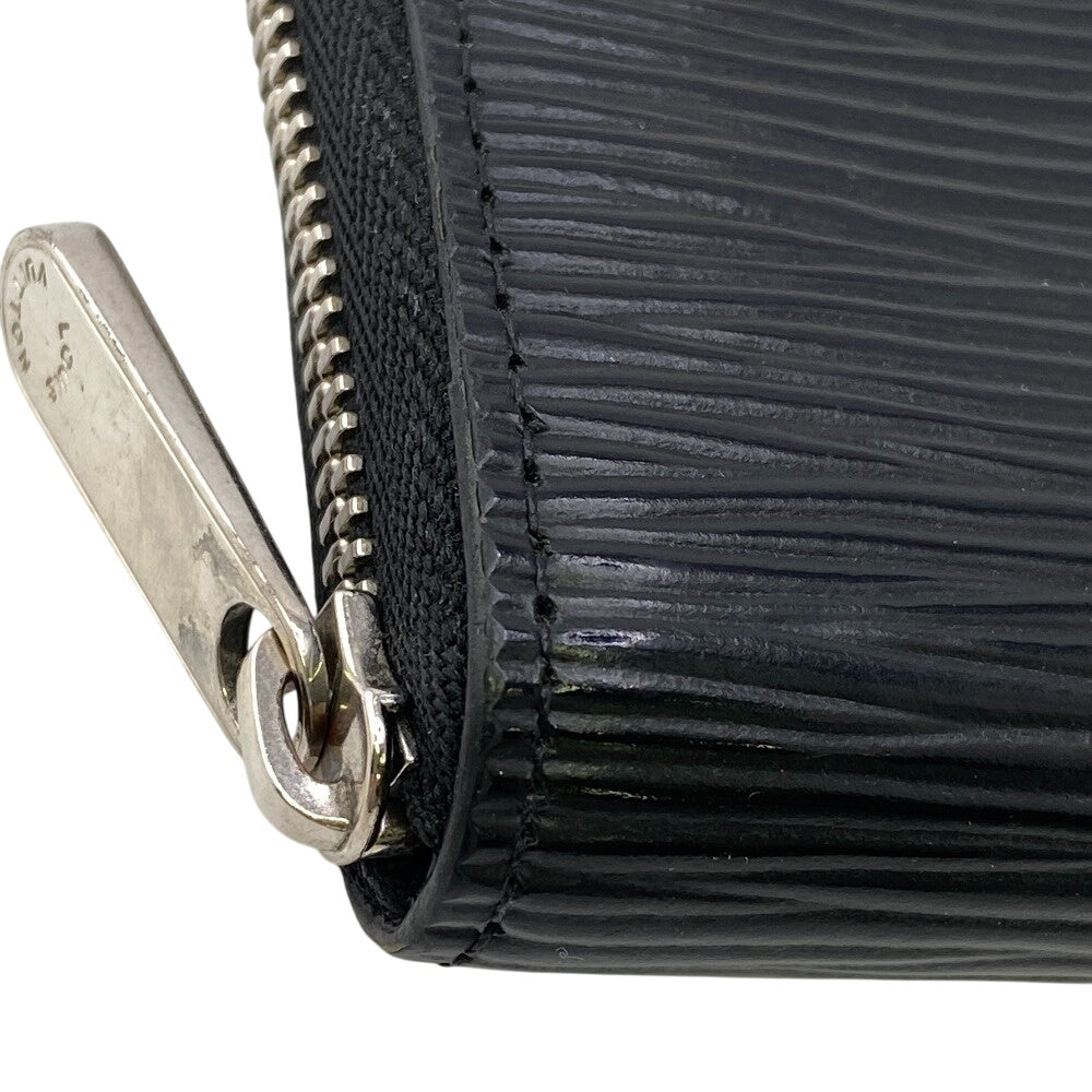 LOUIS VUITTON Coin case M60152 leather black 1 Epi Zip around purse mens(Unisex) Used