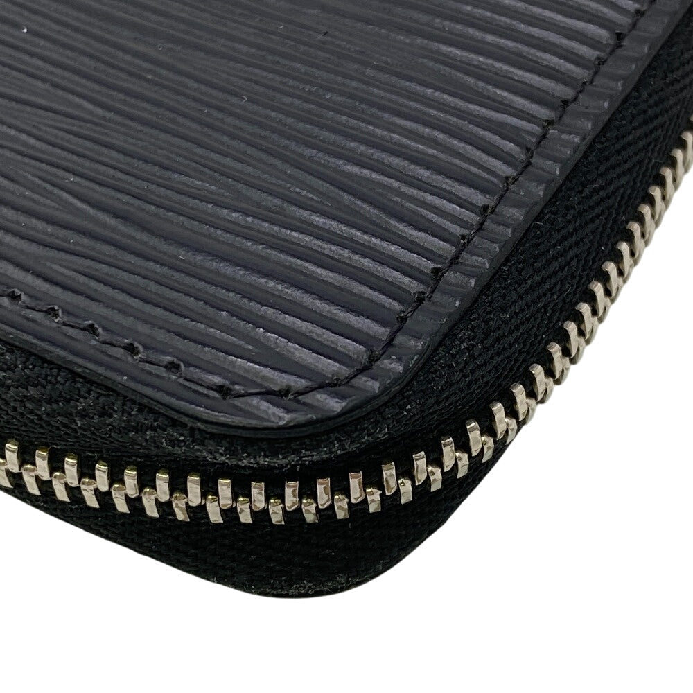 LOUIS VUITTON Coin case M60152 leather black 1 Epi Zip around purse mens(Unisex) Used