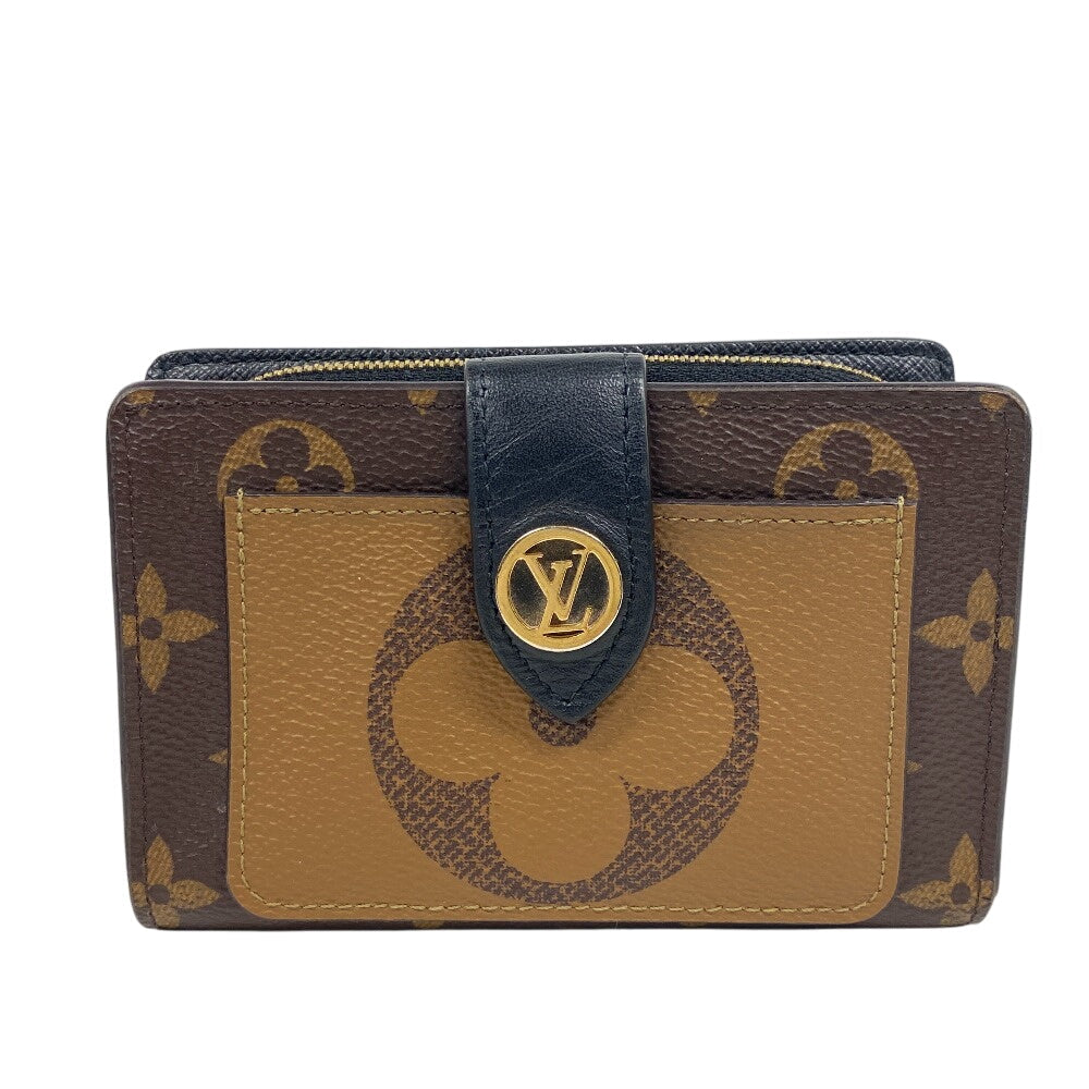 LOUIS VUITTON Bifold Wallet M69432 leather Brown Portefeuille Monogram reverse Juliet Women Used