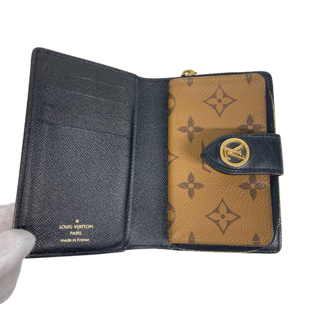 LOUIS VUITTON Bifold Wallet M69432 leather Brown Portefeuille Monogram reverse Juliet Women Used