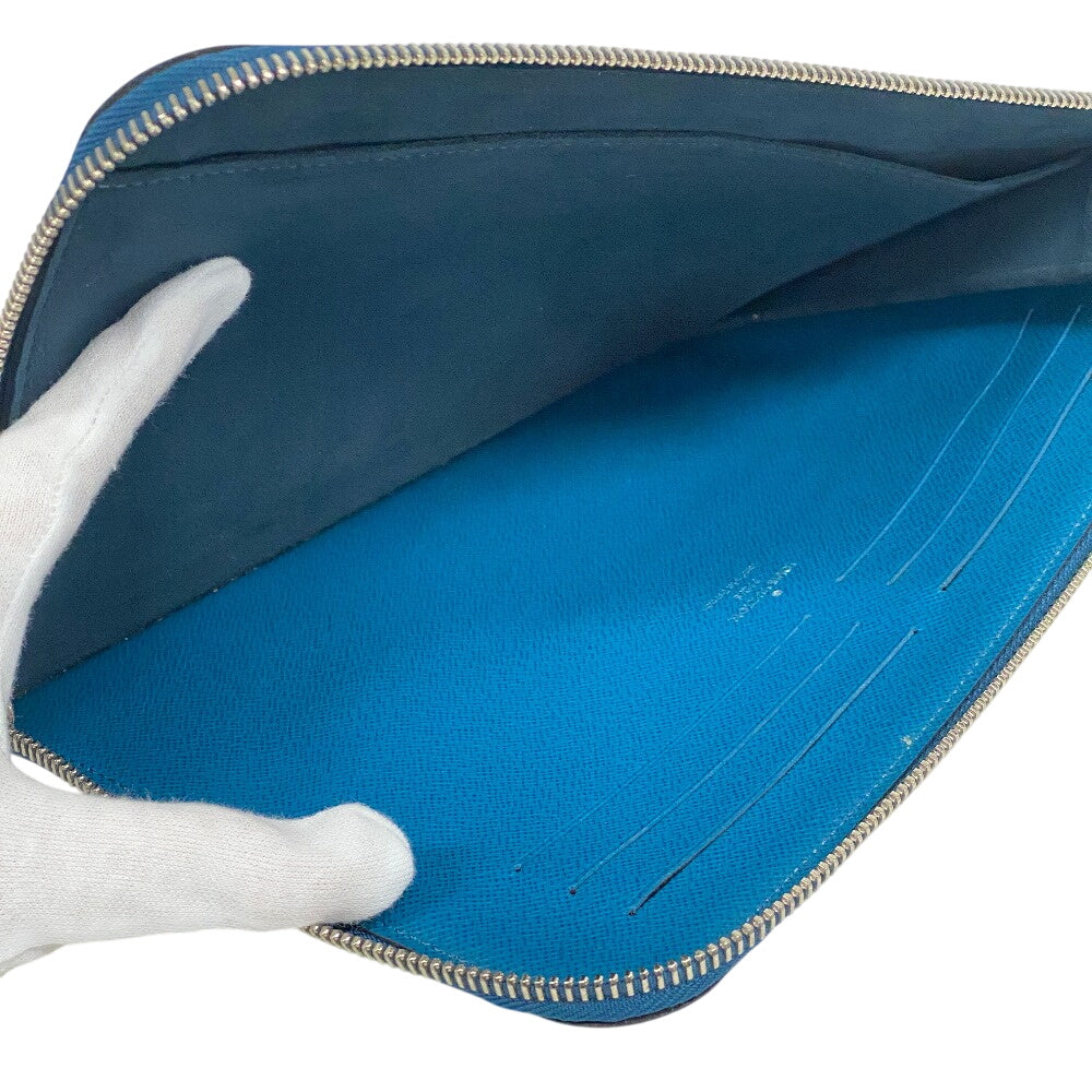 LOUIS VUITTON Clutch bag M58842 leather turquoise blue Epi Pochette Jules PM mens Used