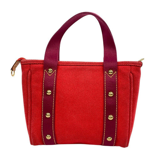 LOUIS VUITTON Handbag M40037 canvas Red With logo Antigua Kava PM Women Used