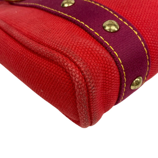LOUIS VUITTON Handbag M40037 canvas Red With logo Antigua Kava PM Women Used