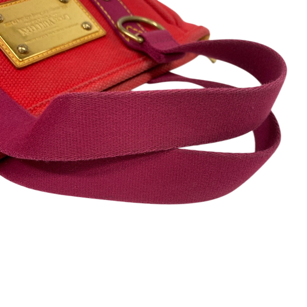 LOUIS VUITTON Handbag M40037 canvas Red With logo Antigua Kava PM Women Used