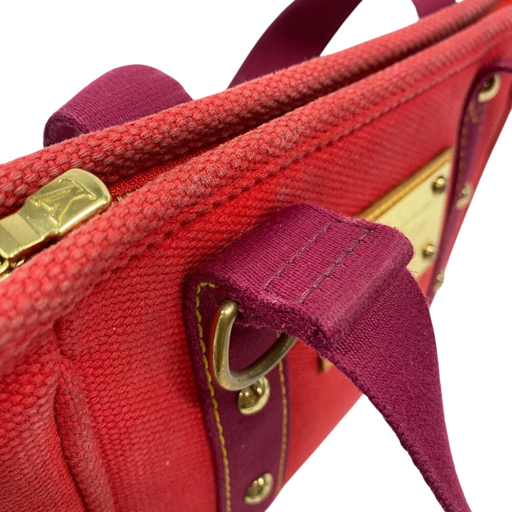 LOUIS VUITTON Handbag M40037 canvas Red With logo Antigua Kava PM Women Used