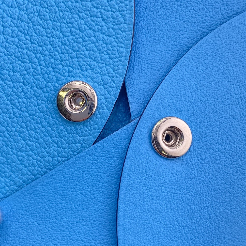 HERMES Earring Vaux Swift blue Hose Pattern Calvi duo Women(Unisex) Used