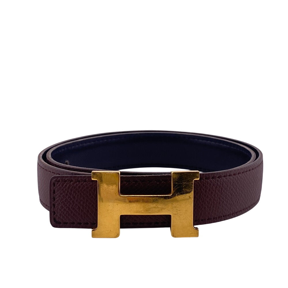 HERMES belt leather Brown 1 Mini Constance H Belt Women Used