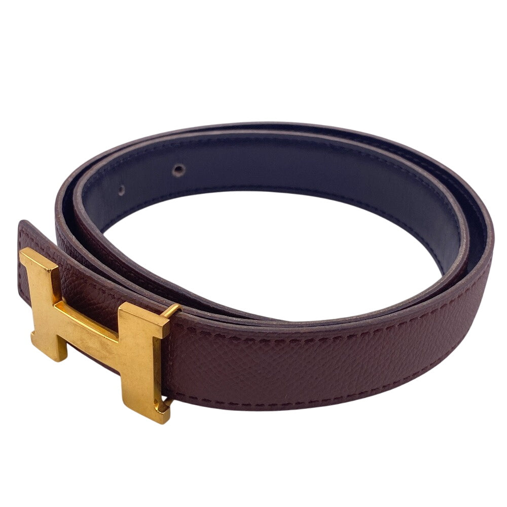HERMES belt leather Brown 1 Mini Constance H Belt Women Used