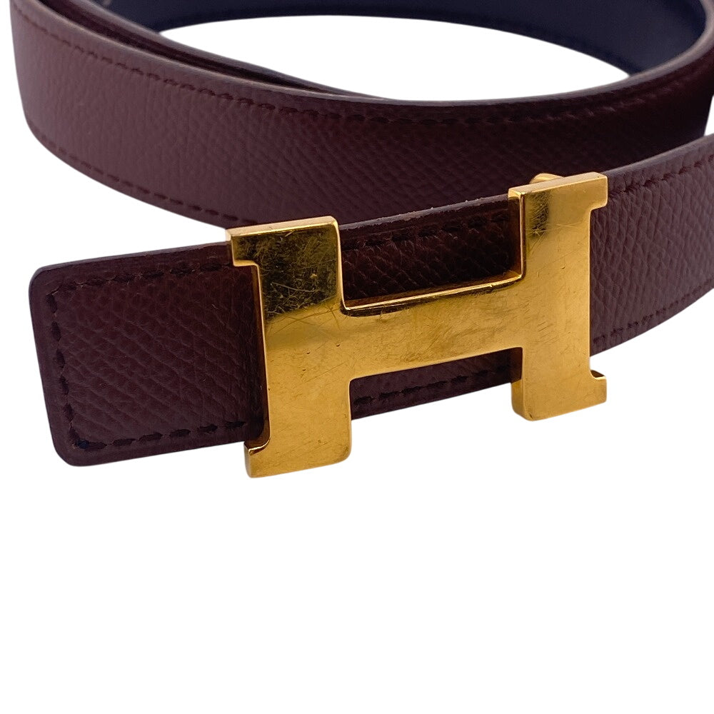 HERMES belt leather Brown 1 Mini Constance H Belt Women Used