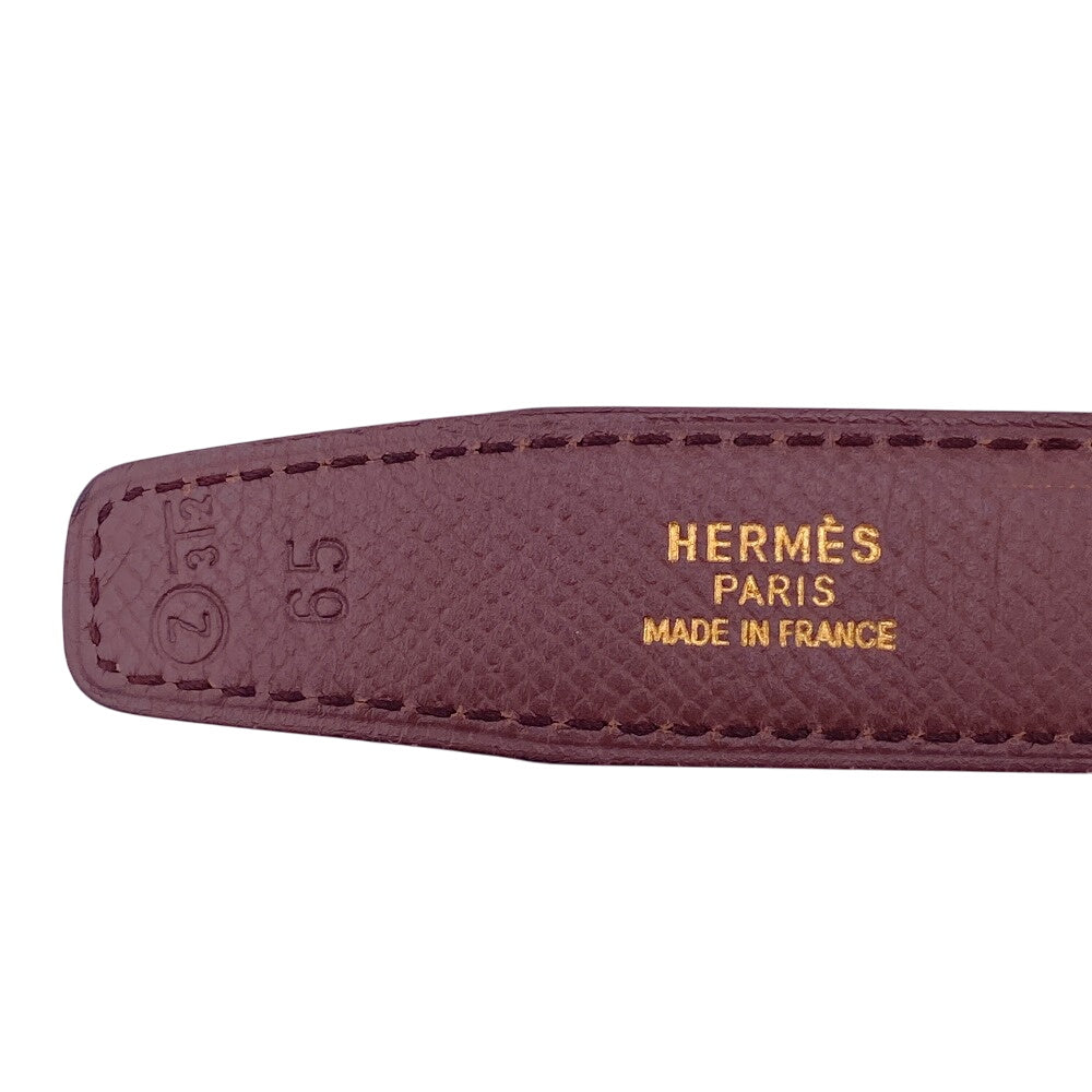 HERMES belt leather Brown 1 Mini Constance H Belt Women Used