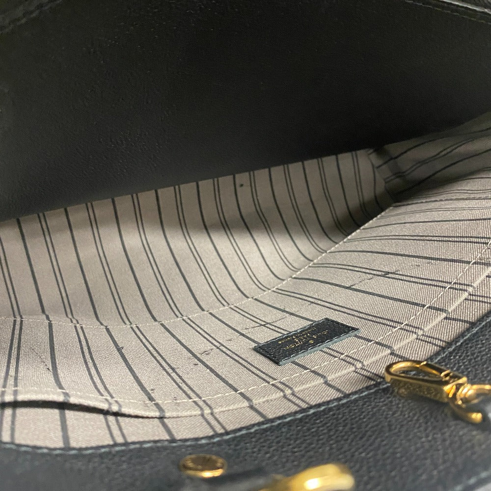 LOUIS VUITTON Handbag M41069 leather black Monogram Ann Platt Montaigne GM Women(Unisex) Used