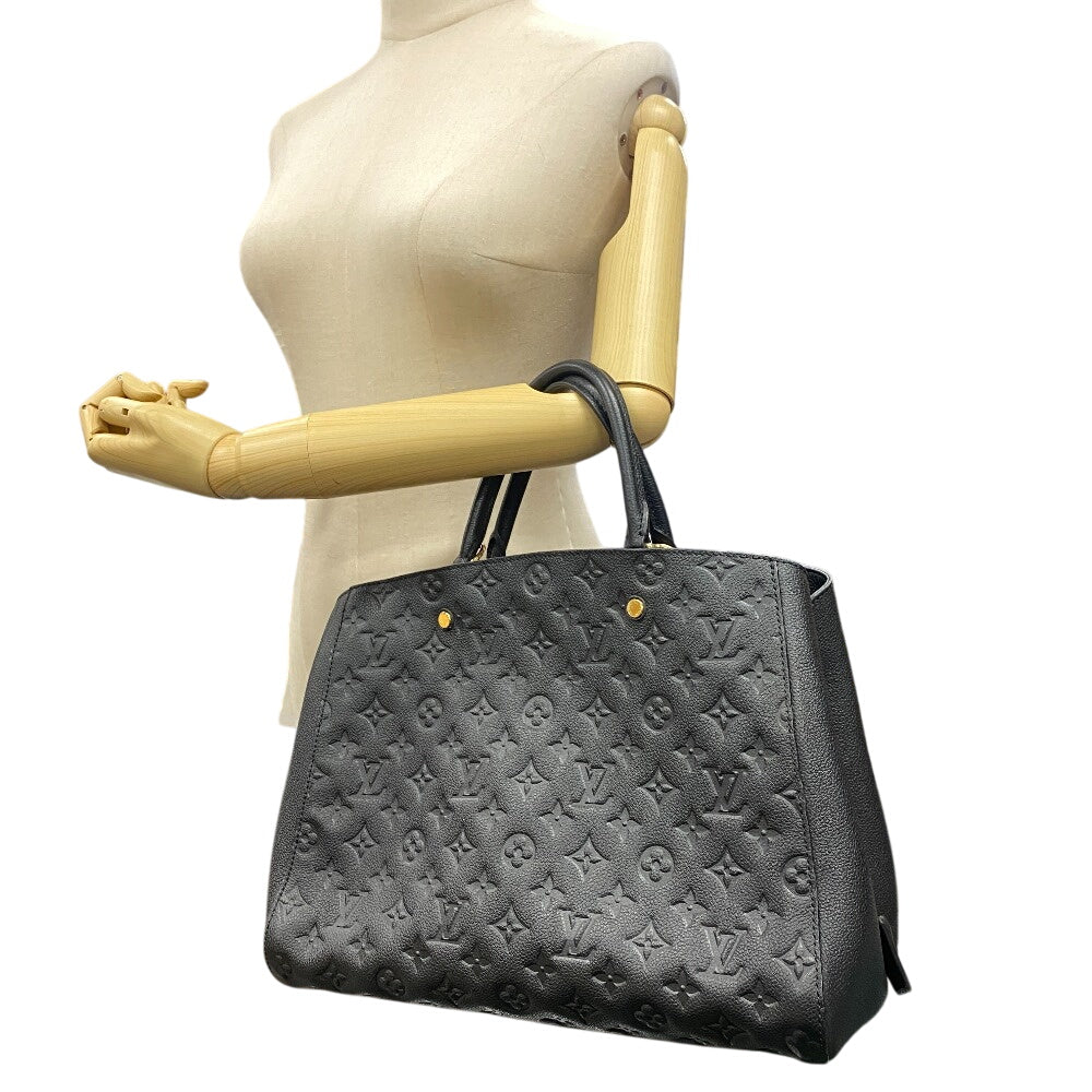 LOUIS VUITTON Handbag M41069 leather black Monogram Ann Platt Montaigne GM Women(Unisex) Used