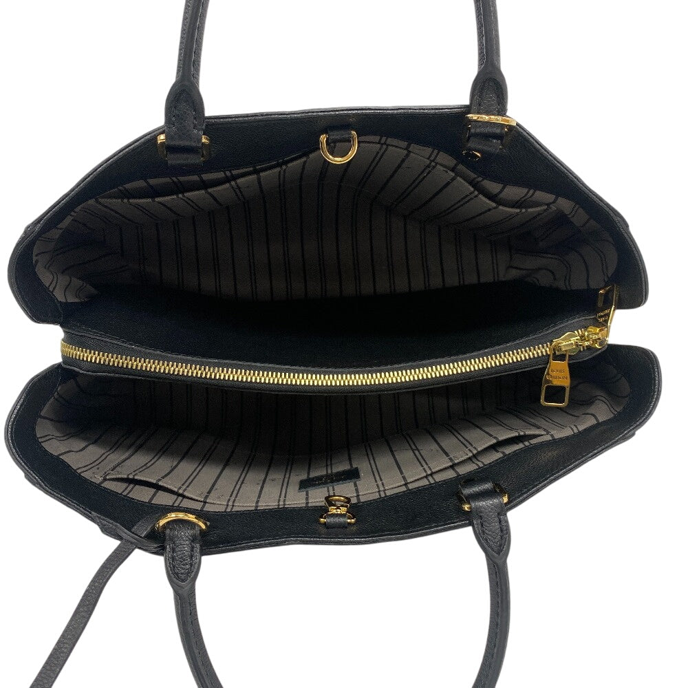 LOUIS VUITTON Handbag M41069 leather black Monogram Ann Platt Montaigne GM Women(Unisex) Used