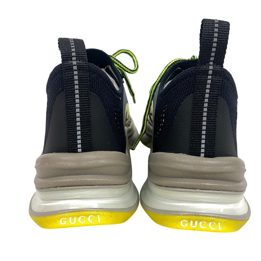 GUCCI sneakers knit yellow Interlocking G GUCCI RUN Women 35 1/2 Used