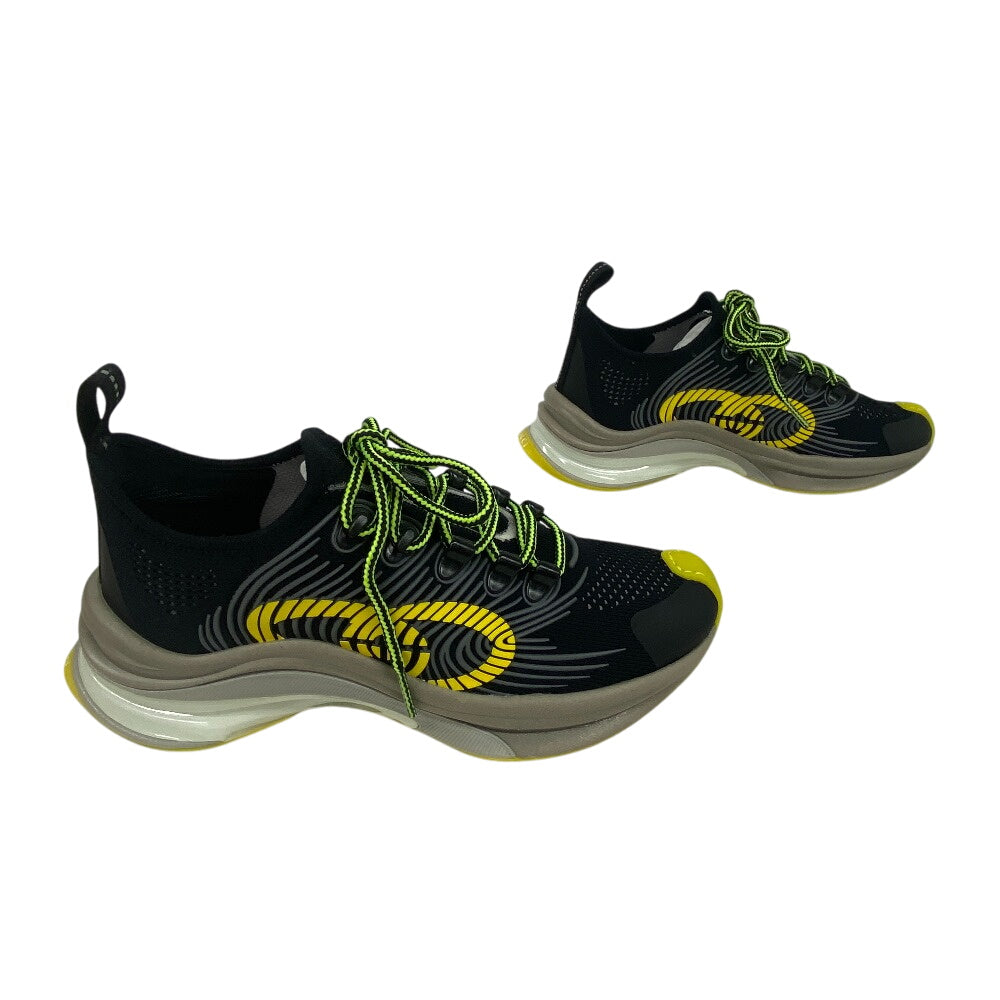 GUCCI sneakers knit yellow Interlocking G GUCCI RUN Women 35 1/2 Used