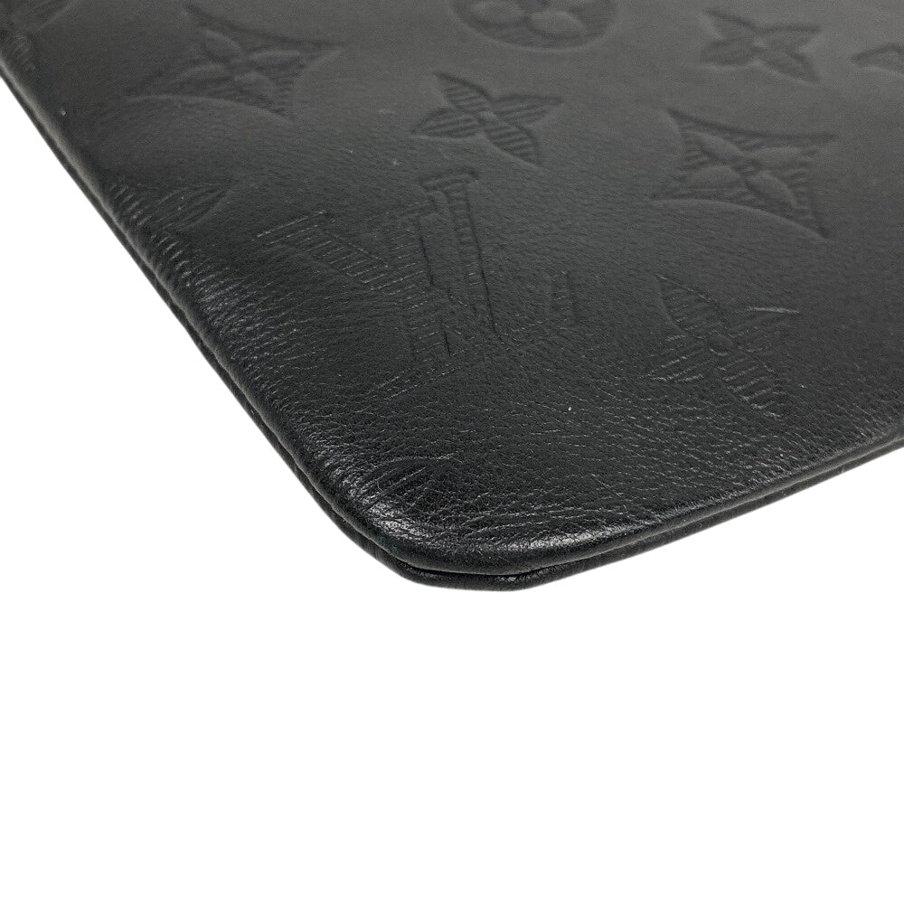 LOUIS VUITTON Clutch bag M62903 leather black Pochette Monogram shadow Discovery mens Used