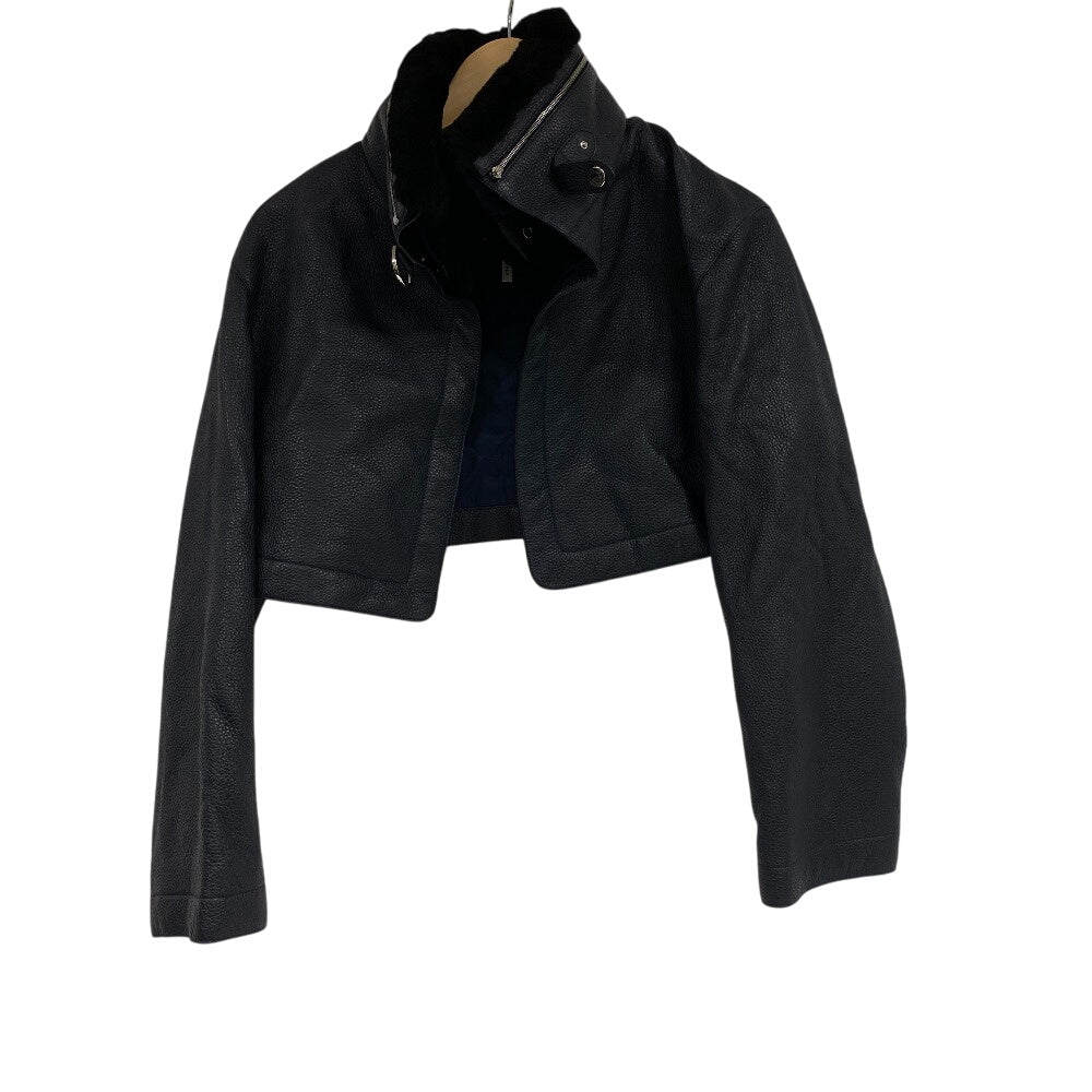 HERMES Riders jacket Sheepskin, Cashmere black liner vest mens 34 Used