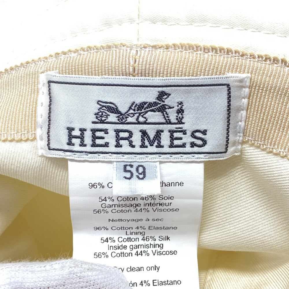 HERMES hat Cotton, Polyurethane white Harper Emile 59