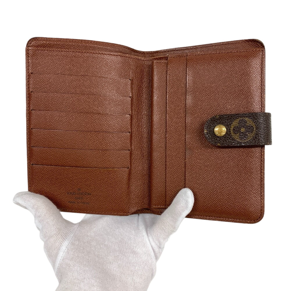 LOUIS VUITTON Bifold Wallet M61207 leather Brown Compact wallet Monogram Porto Papie Zip Women(Unisex) Used