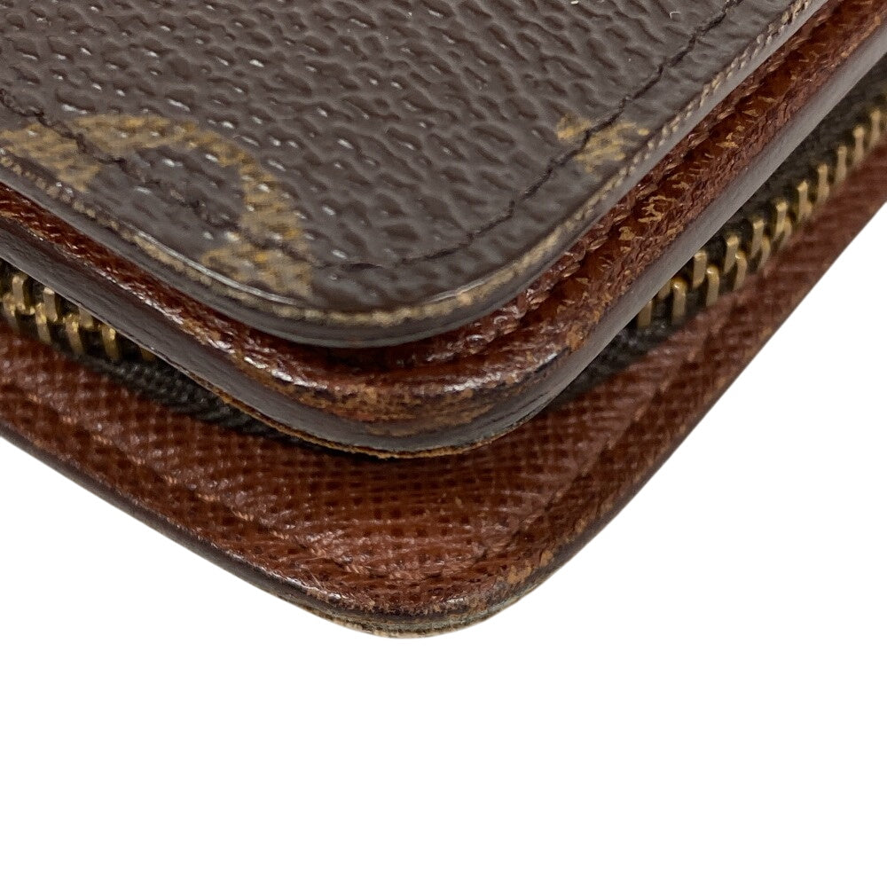 LOUIS VUITTON Bifold Wallet M61207 leather Brown Compact wallet Monogram Porto Papie Zip Women(Unisex) Used