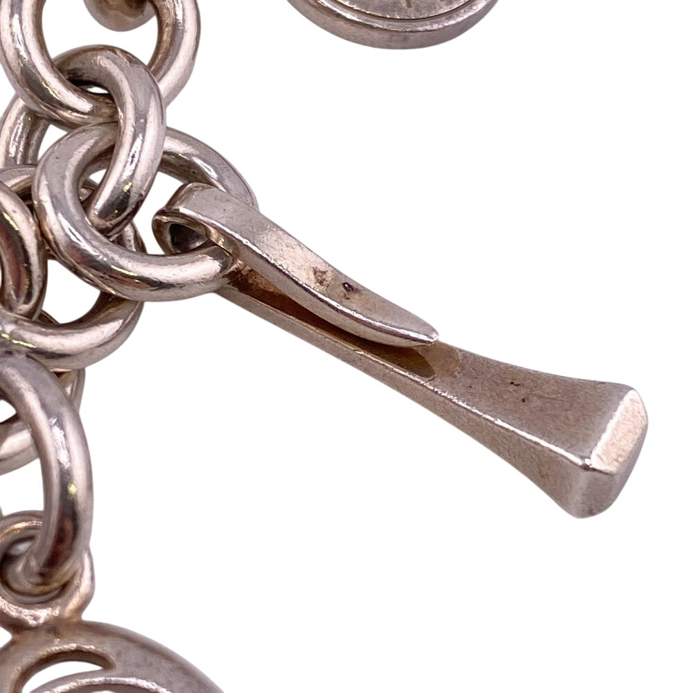 HERMES bracelet Silver925 Silver Serie Cadena Medor Chene Dunkle Horsebit Etrier Crudo Amulet 7