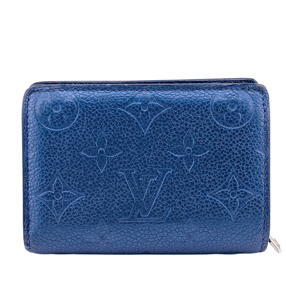 LOUIS VUITTON Bifold Wallet M82793 leather Navy Monogram Ann Platt Claire