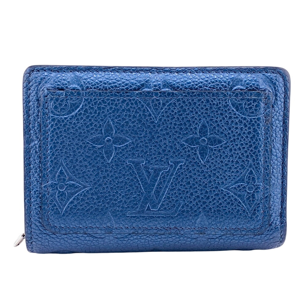 LOUIS VUITTON Bifold Wallet M82793 leather Navy Monogram Ann Platt Claire