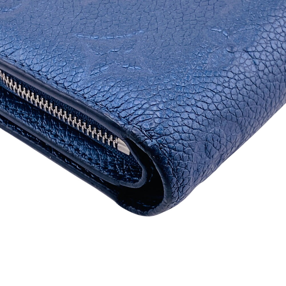 LOUIS VUITTON Bifold Wallet M82793 leather Navy Monogram Ann Platt Claire