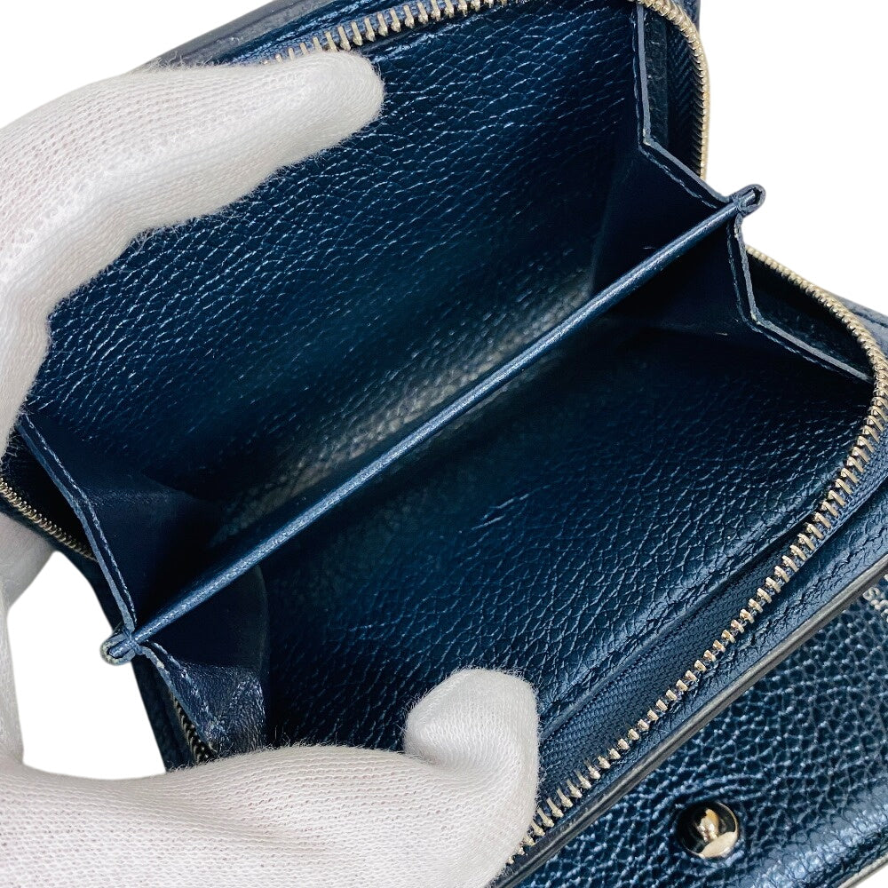 LOUIS VUITTON Bifold Wallet M82793 leather Navy Monogram Ann Platt Claire