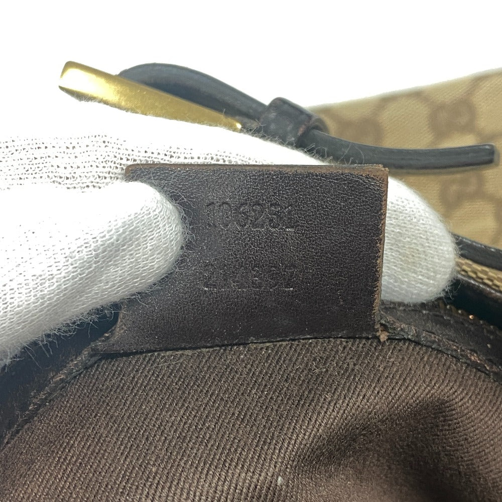 GUCCI Tote Bag 106251 Canvas, Leather Brown GG canvas Women Used